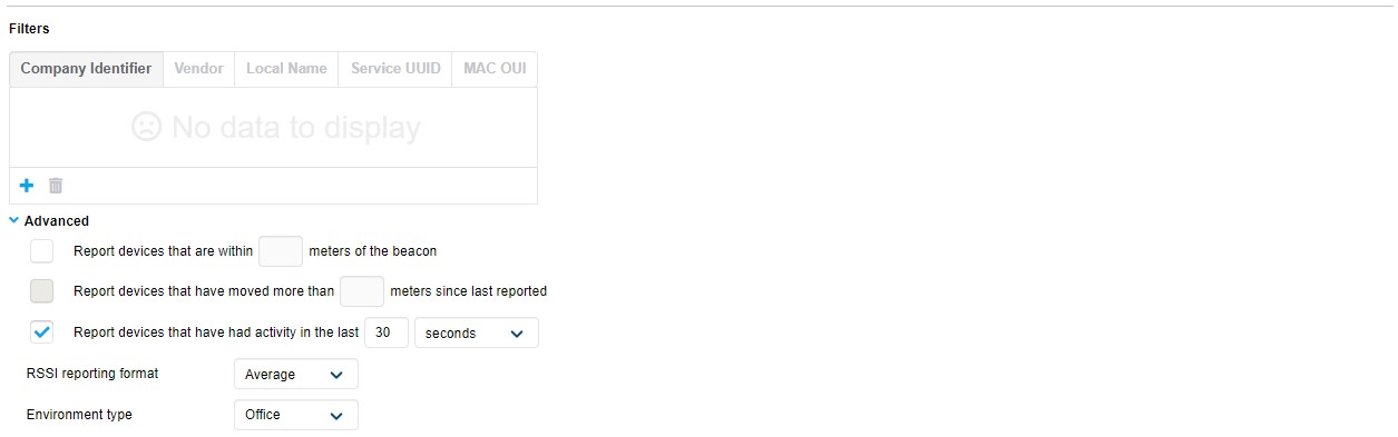 IAP IoT transport profile configuration filter Blyott